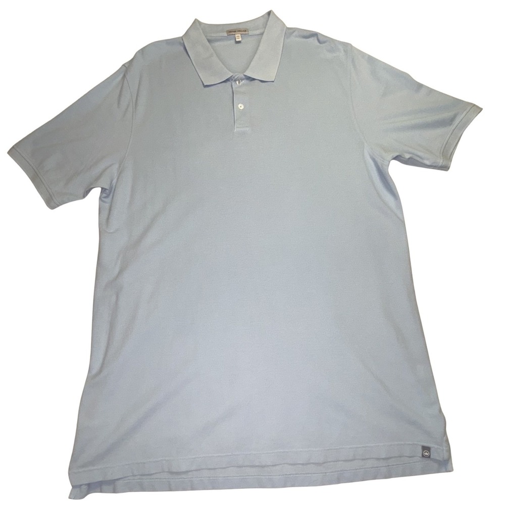 Peter‎ Millar XXL Organic Cotton Polo Shirt Blue Golf Casual Classic Mens